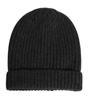 Dolce & Gabbana Zwarte Kasjmier Gebreide Beanie Heren Pet