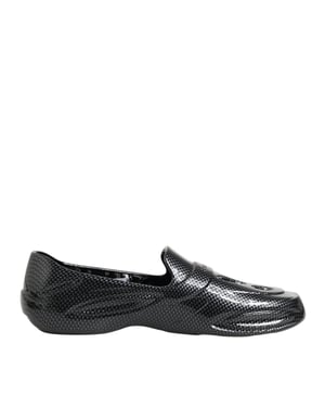 Dolce & Gabbana Zwarte Rubber Slippers Lage Sneakers Schoenen