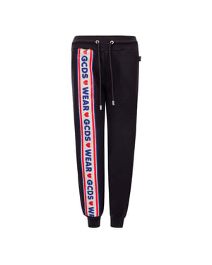 GCDS Zwarte Katoenen Joggers (Trainingsbroeken)