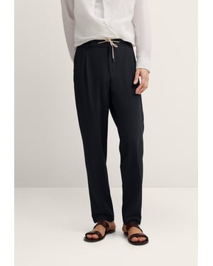 Bugatti Herren Pantalon met bandplooien en stretchfunctie