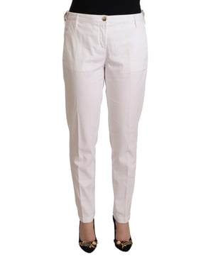 Jacob Cohen Witte Midden Taille Tapered Birgitte Broek