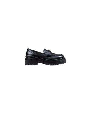 PINKO Zwarte Leren Platform Hakken