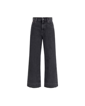 Chloé Svart Bomull Högmidjade Jeans