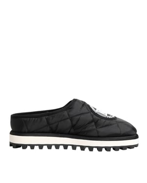 Dolce & Gabbana Zwarte Nylon Lage Slip-On Sneakerschoenen