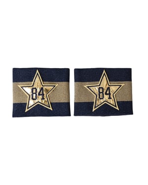 Dolce & Gabbana Zwart Goud Logo Ster 84 Viscose Polsband