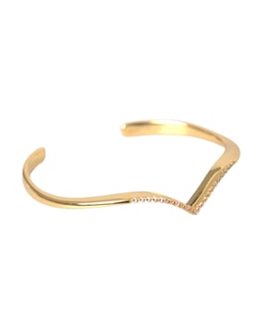 Nialaya Boog Vleugel Manchet Skyfall Goud CZ 925 Armband