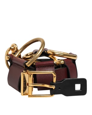 Dolce & Gabbana Brun Nyckelring Klämfäste Spännbälte
