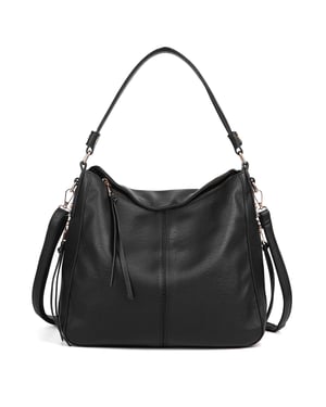 Women's Hobo Shoulder Bag in Black