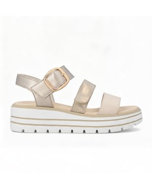 Remonte D3n50 Womens Ankle Strap Sandals Beige