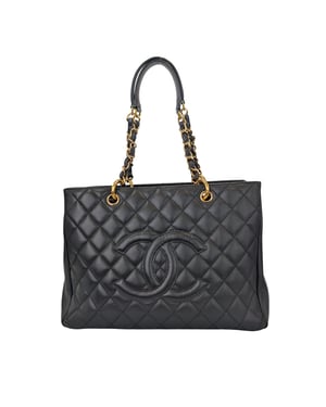 Chanel GST Black Caviar Gold