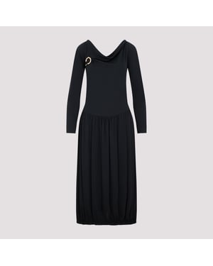 Lanvin Ls Draperad Midiklänning