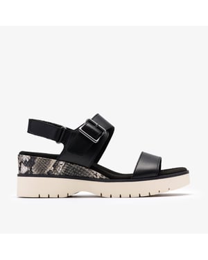 Diaz Rose Black Combi Sandals