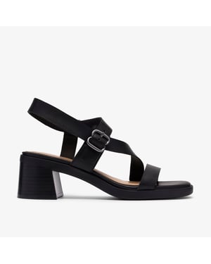 Jaylan Sol Black Leather Sandals