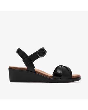 Kacha Twist Black Leather Sandals