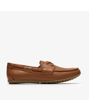 Elliotte Boat Tan Leather Shoes