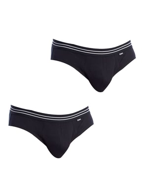 Pack-2 Slips Bomull Stretch andningsbart tyg D6577 herr bekväm och sval design för män