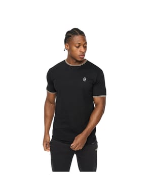 Crosshatch Herr Preece T-Shirt (Svart)