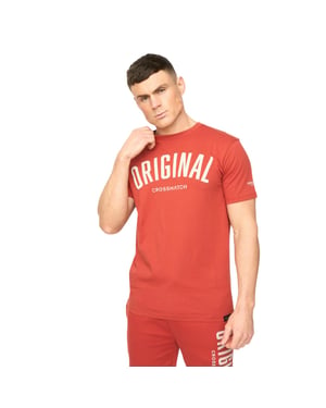 Crosshatch Heren Kensby T-Shirt (Rood)