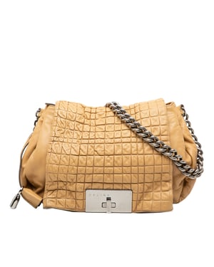 Pre-owned Lambskin Watch Me Gauffre Flap Shoulder Bag