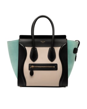 Pre-owned Micro Tricolor Leather Luggage Tote