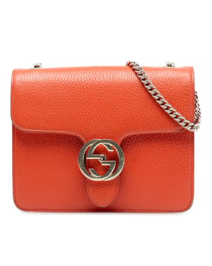 Pre-owned Small Dollar Calfskin Interlocking G Crossbody