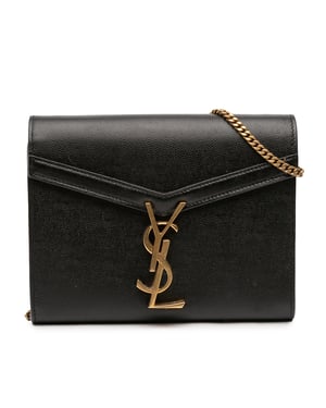 Pre-owned Grain De Poudre Monogram Cassandra Chain Wallet