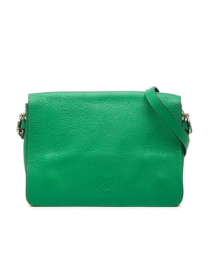 Pre-owned Pebbled Calfskin Anagram Flap Crossbody