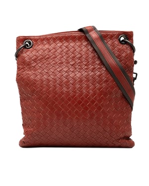 Pre-owned Leather Intrecciato Crossbody