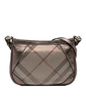 Pre-owned Supernova Check Canvas And Metallic Leather Crossbody