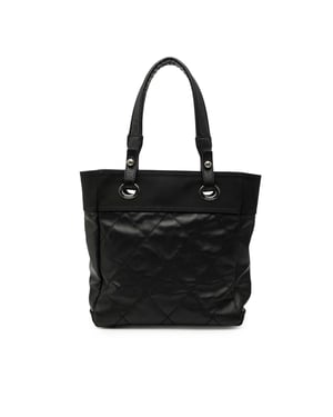 Pre-owned Small Quilted Coated Canvas Paris Biarritz Tote