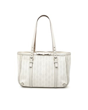 Pre-owned Anagram Perforated Coated Canvas Tote