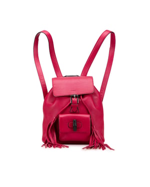 Pre-owned Leather Bamboo Daily Backpack