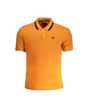 La Martina Arancione Katoenen Heren Polo