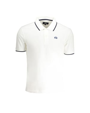 La Martina Witte Katoenen Poloshirt voor Heren