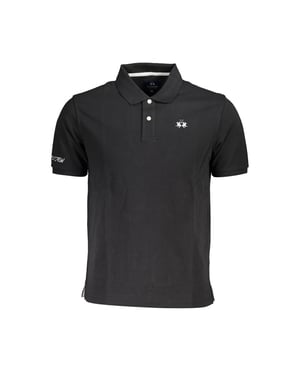 La Martina Zwarte Katoenen Poloshirt voor Mannen