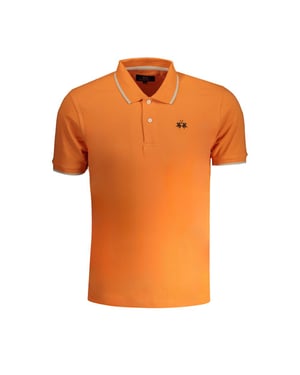 La Martina Arancione Katoenen Heren Polo Shirt