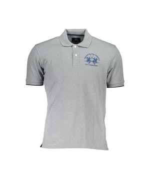 La Martina Grigio Katoenen Heren Polo