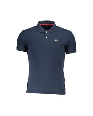 La Martina Blauw Katoenen Heren Polo Shirt