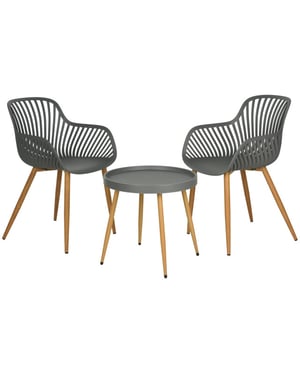 4goodz Comfortabele tuinset 3-delig 2 kuipstoelen+tafel -