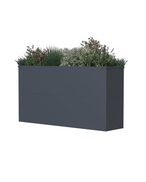 Westmann Talus l metalen plantenbak met bodem 100x25x52 cm -