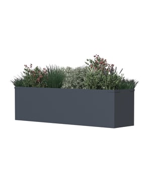Westmann Talus m metalen plantenbak met bodem 100x25x27 cm -