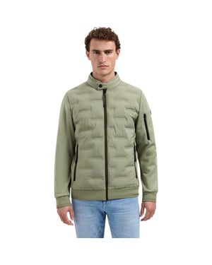 No Excess Jacket short fit sealed knitted mix light army
