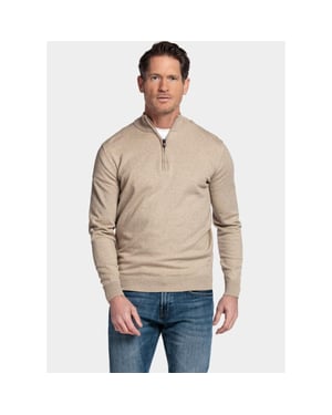 Bos Bright Blue Half zip cotton 1/2 zipp regular fit 618400cct-13/835