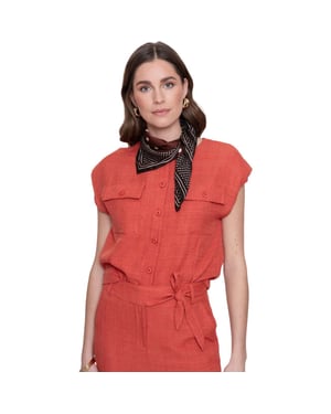 Geisha Blouse burned orange