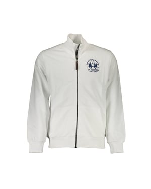 La Martina Witte Katoenen Heren Sweatshirt