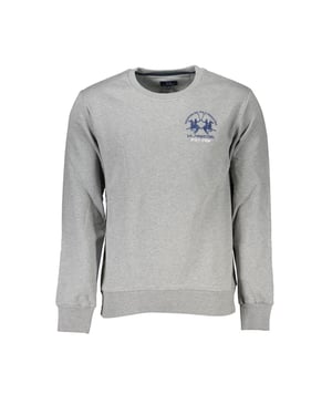 La Martina Grigio Katoenen Heren Sweater