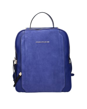 Piquadro Blauwe Leren Rugzak