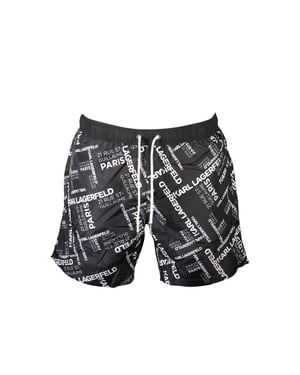 Karl Lagerfeld Zwarte Polyester Heren Zwem Boxer