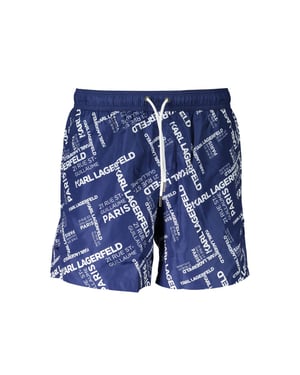 Karl Lagerfeld Blu Polyester Heren Zwem Boxer