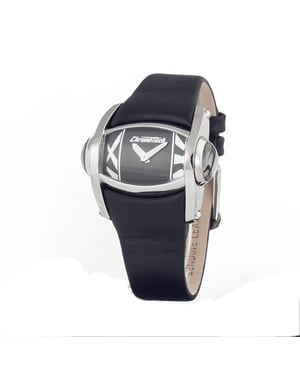 Chronotech Black Leather Dress Watch